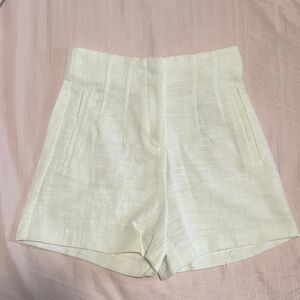 Zara Cream High Waist Women's Shorts